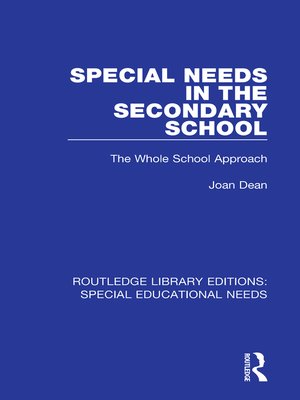 cover image of Special Needs in the Secondary School